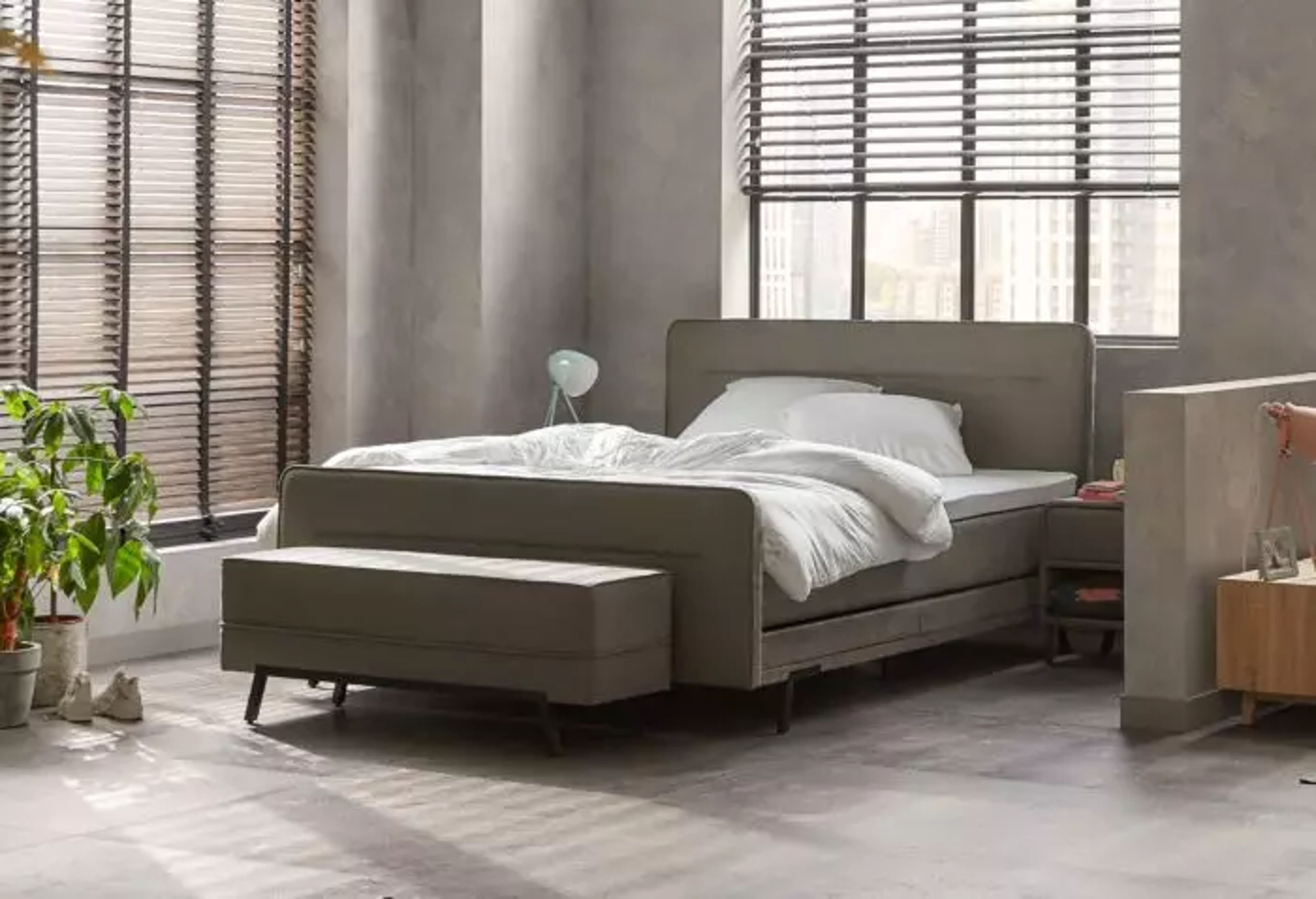 Boxspring met voetbord